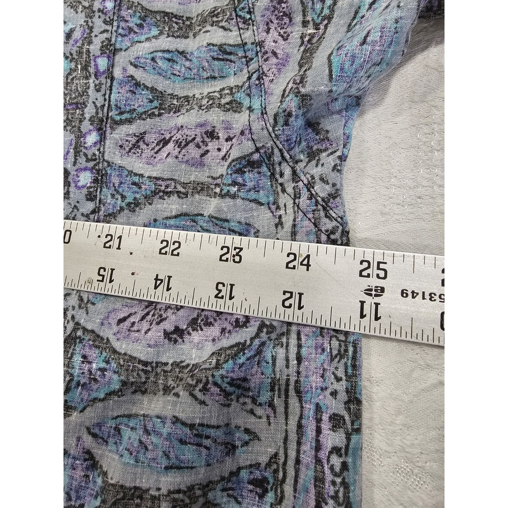 Vintage Body Objects Mens Shirt Abstract Geometric Blue Purple Gray USA Made XL - Picture 9 of 12